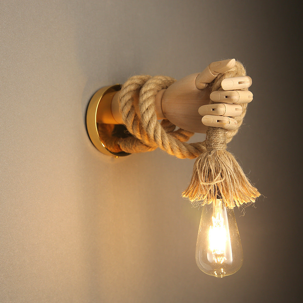 Vintage Mechanical Hand Wall Lamp